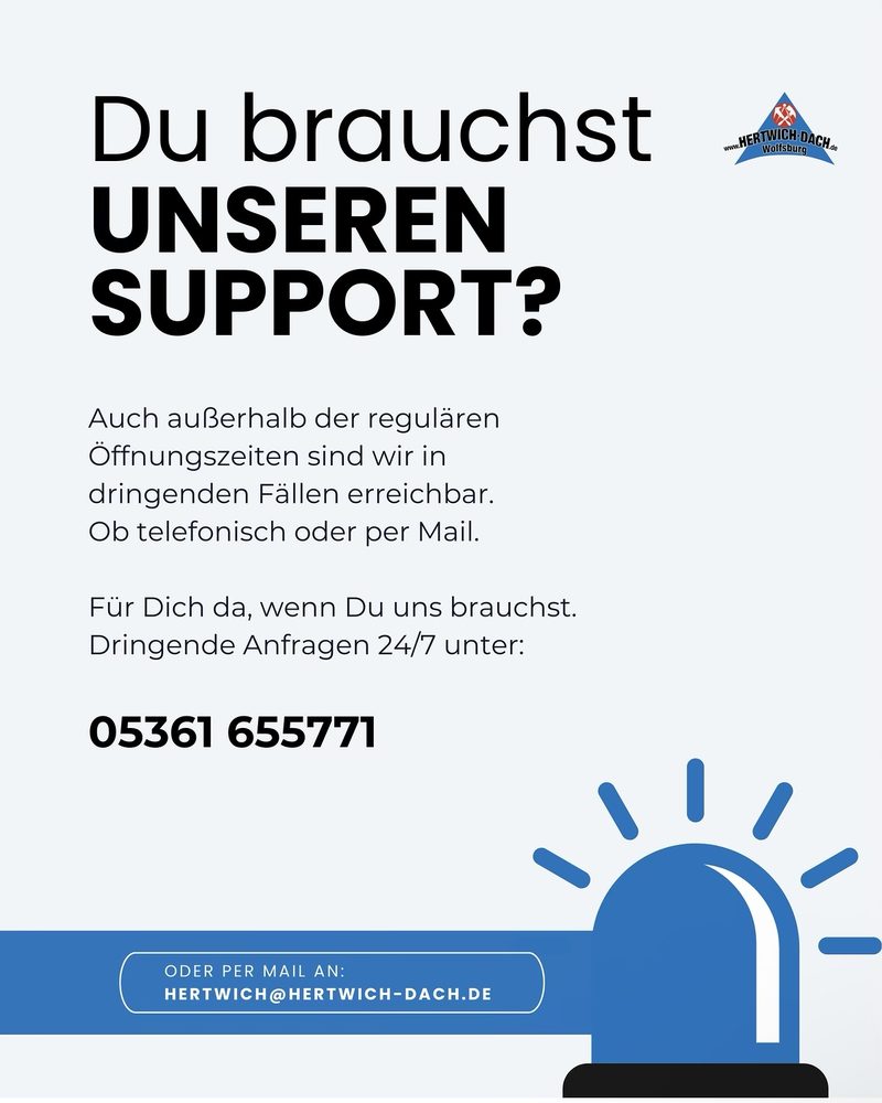 Beitrag von Hertwich Dach: Notdienst rund um die Uhr
